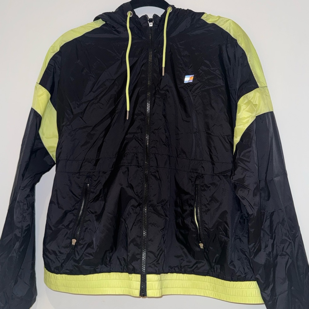 Tommy Hilfiger Black and Yellow Hooded Jacket